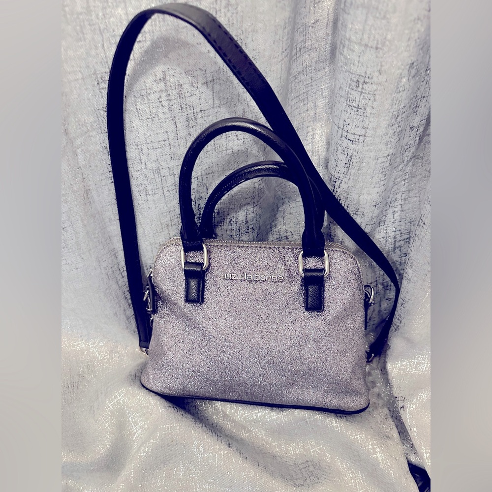 Liz Claiborne Silver and Black Women's Handbag